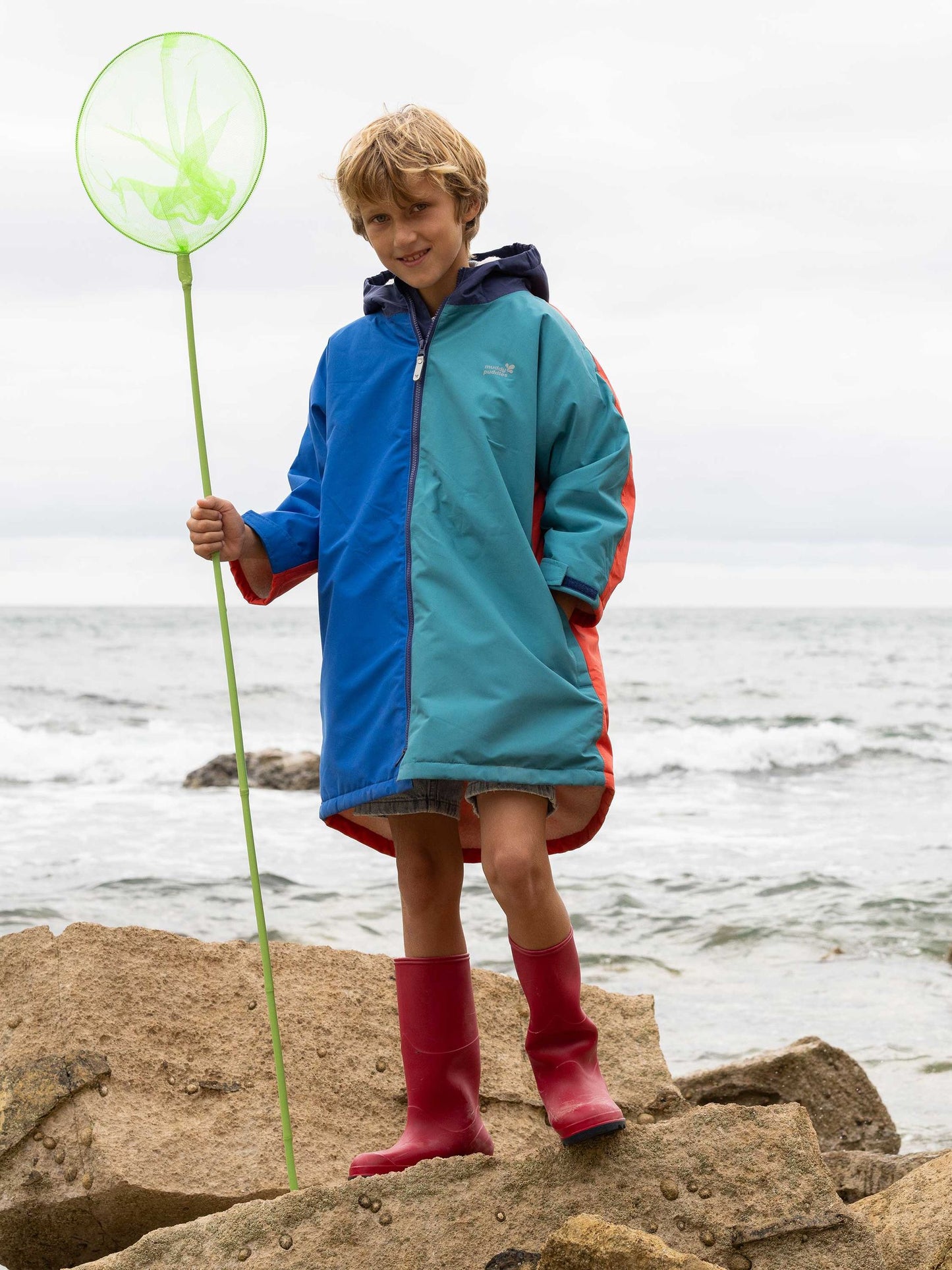 Muddy Puddles Blue Waterproof Changing Robe Cover-Up image 1