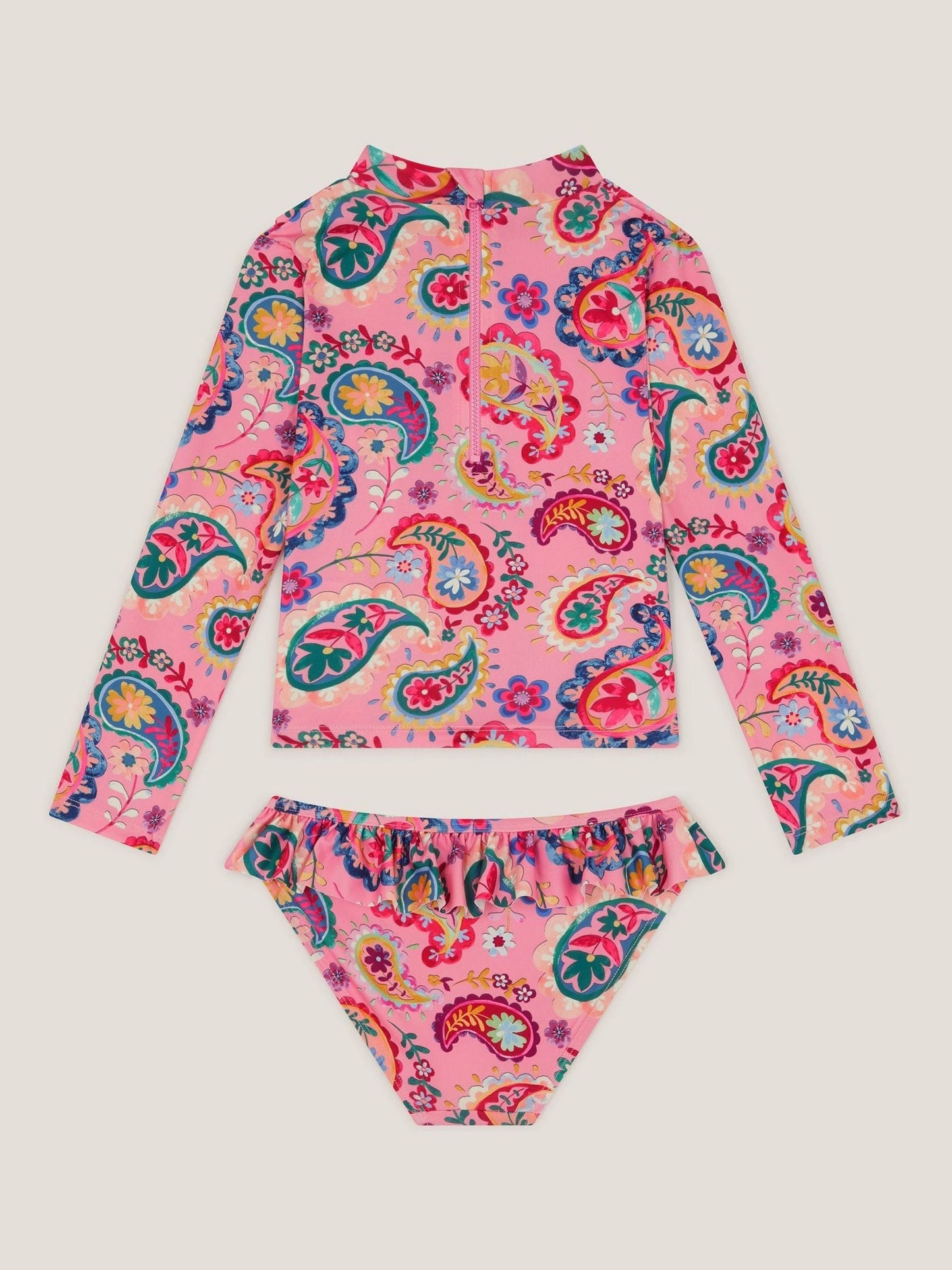 Monsoon Pink Paisley Print UPF50+ Long Sleeve Swim Set image 2