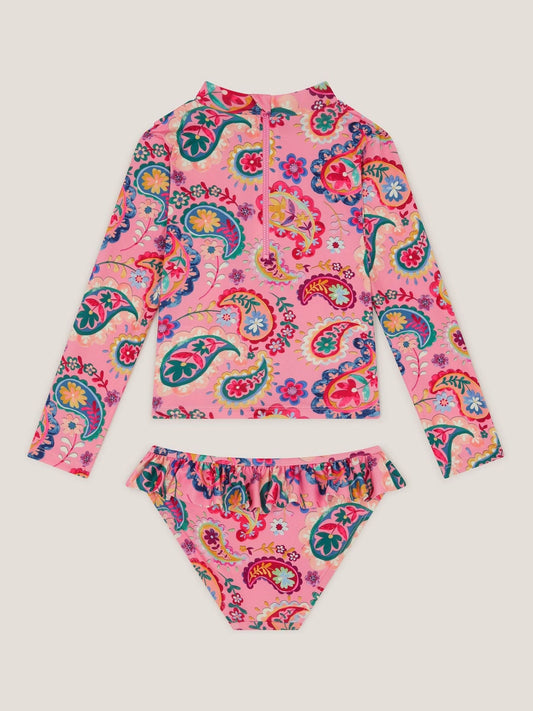 Monsoon Pink Paisley Print UPF50+ Long Sleeve Swim Set image 2
