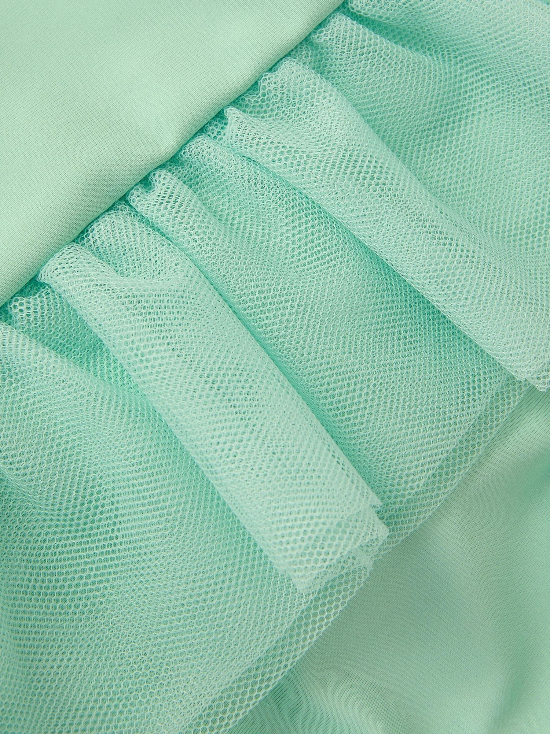 Monsoon Green Baby Mesh Ruffle Swimsuit image 3