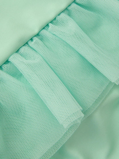 Monsoon Green Baby Mesh Ruffle Swimsuit image 3