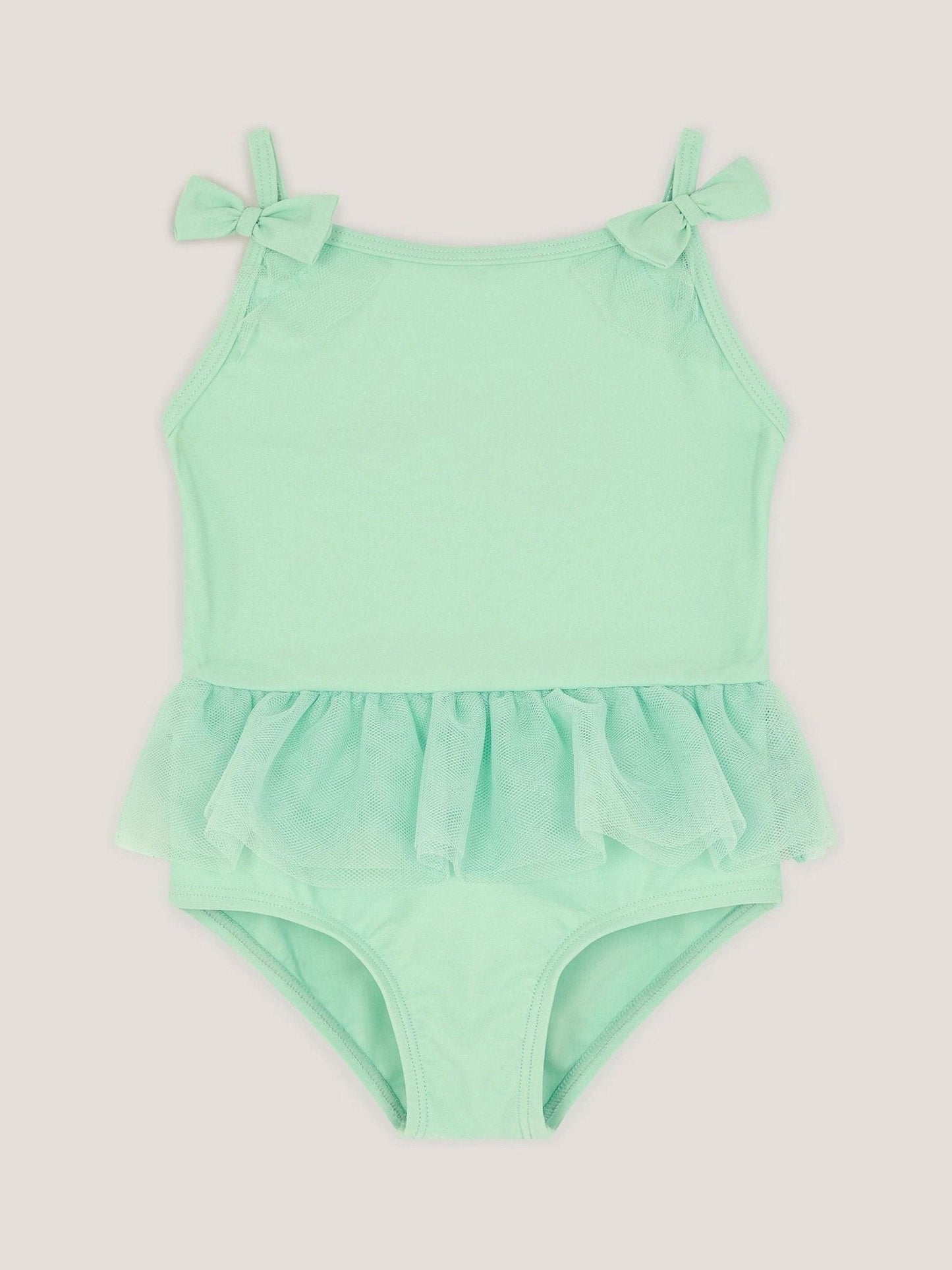 Monsoon Green Baby Mesh Ruffle Swimsuit image 1