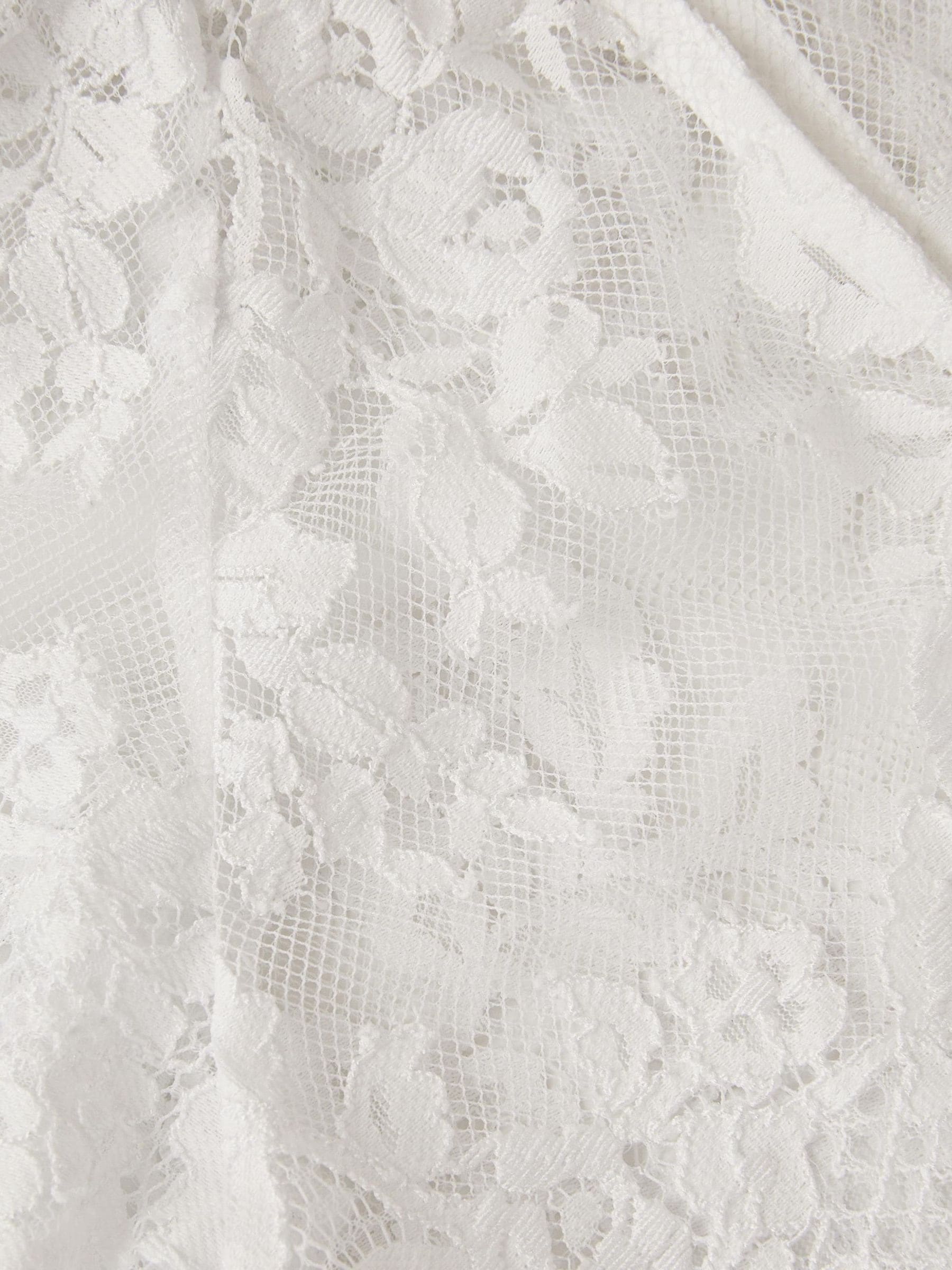 Monsoon Cream Communion Lola Lace Short Sleeve Cover Up image 3