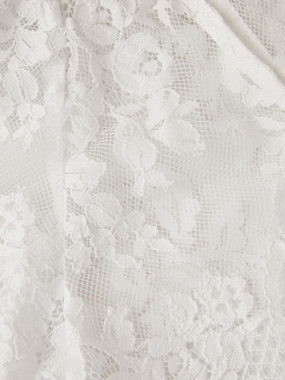 Monsoon Cream Communion Lola Lace Short Sleeve Cover Up image 3
