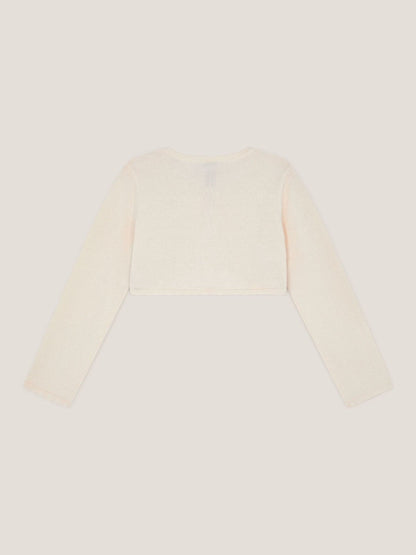 Monsoon White Sequin Flower Embellished Cardigan image 4