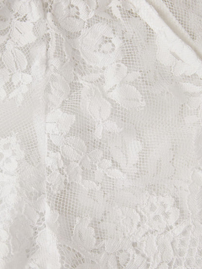 Monsoon White Communion Lola Lace Short Sleeve Cover Up image 3