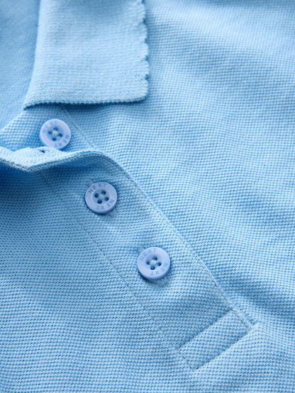 Dsiney Kidz - Blue Girls Cotton Short Sleeve Polo Shirt 3 Pack (3-16yrs) image 5