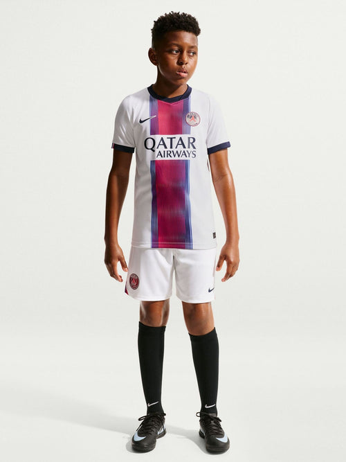Dsiney Kidz - Nike White Paris Saint-Germain Youth Dri-FIT Short-Sleeve Away Stadium football Jersey image 1