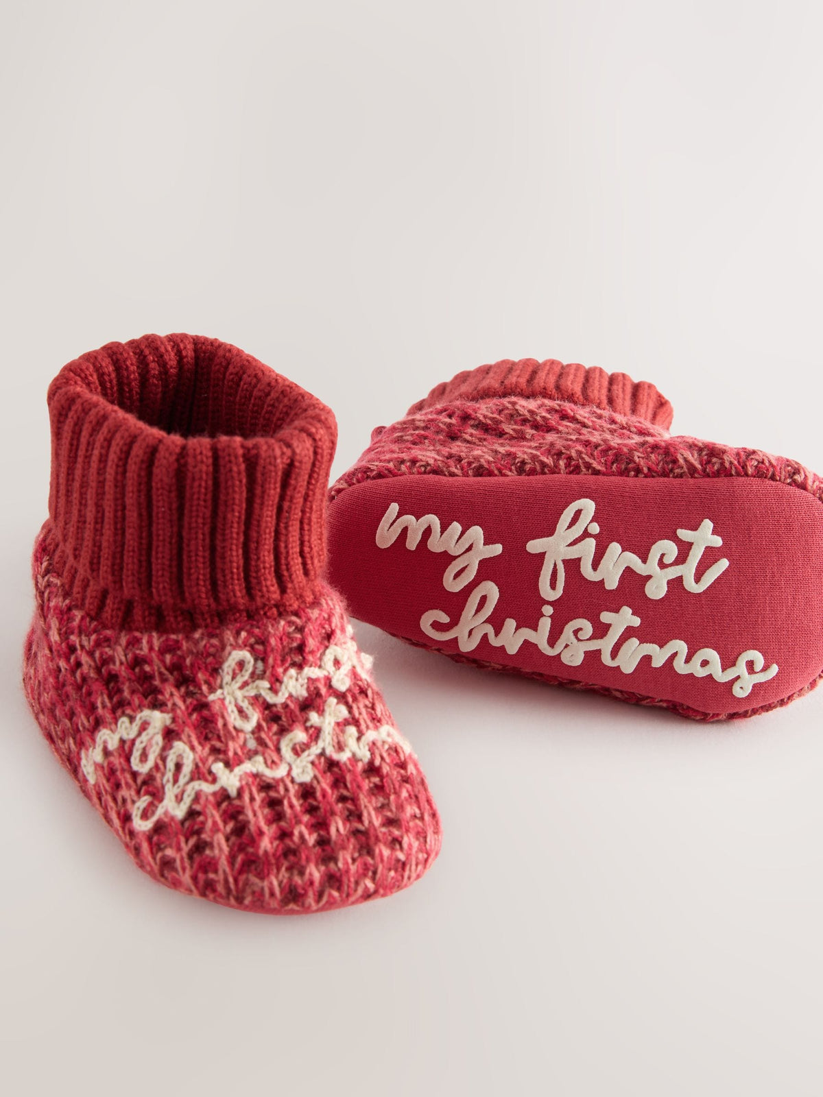 Dsiney Kidz - Red My First Christmas Baby Sock Top Boot Shoes (0-18mths) image 4