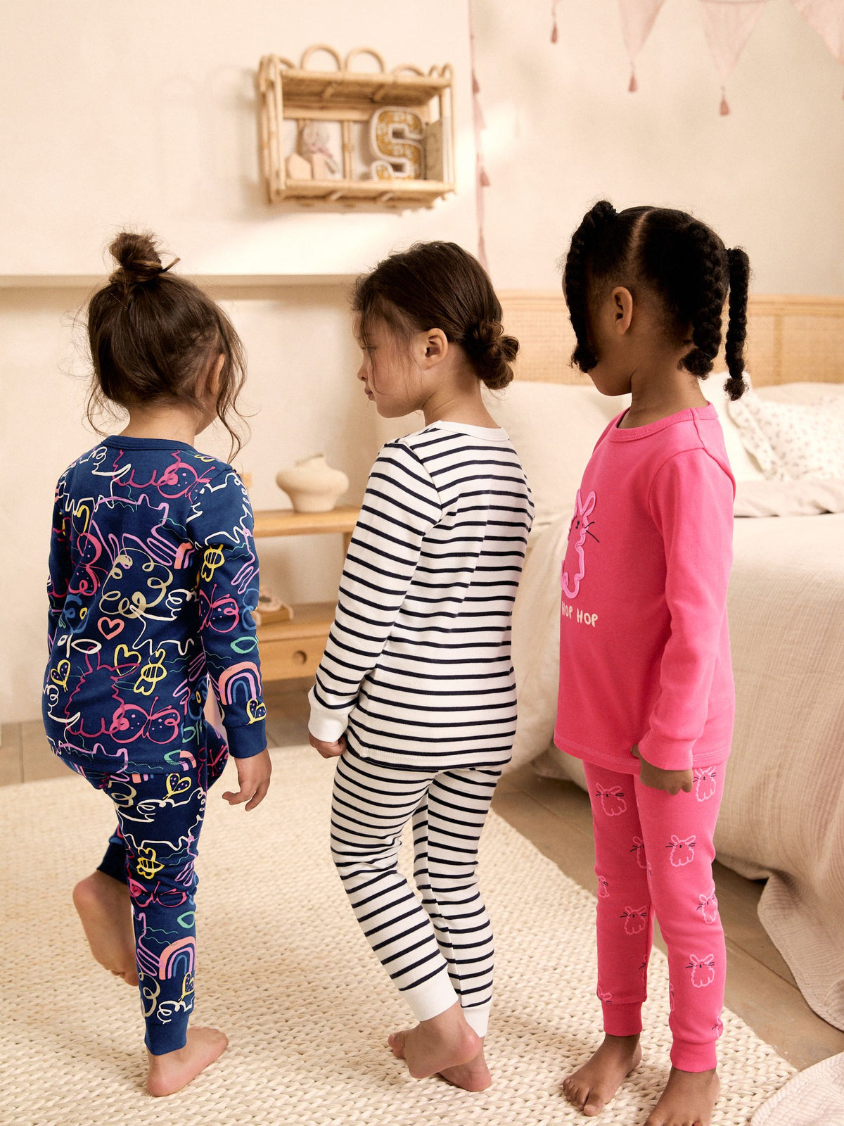 Pink/Blue Snuggle Pyjamas 3 Pack (9mths-12yrs) - image 4
