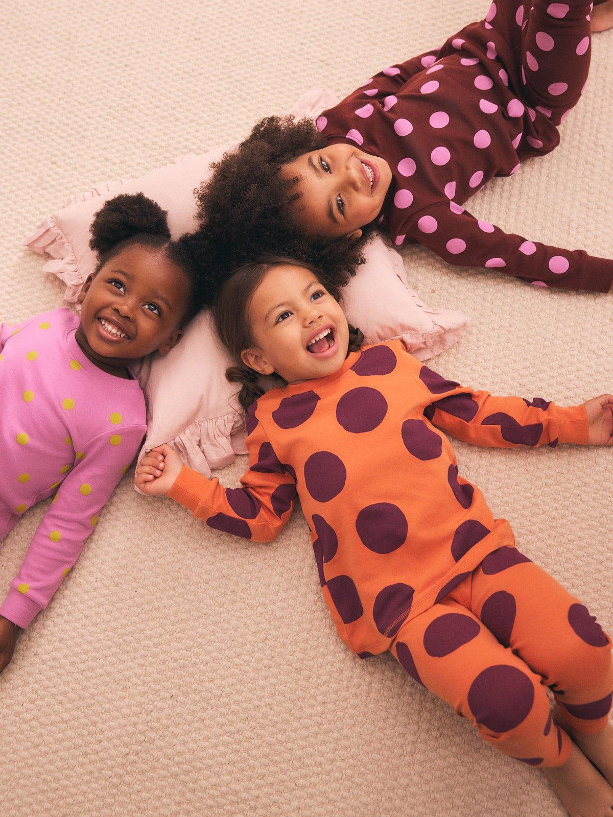 Purple and Orange Spot Snuggle Pyjamas 3 Pack (9mths-12yrs) - image 4