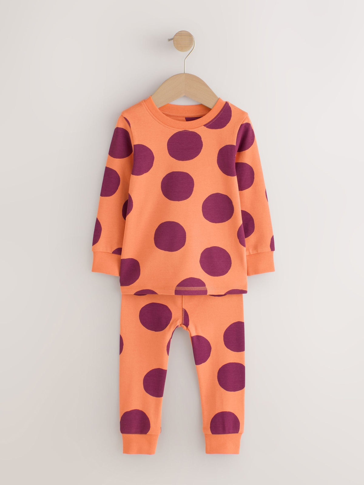 Purple and Orange Spot Snuggle Pyjamas 3 Pack (9mths-12yrs) - image 8