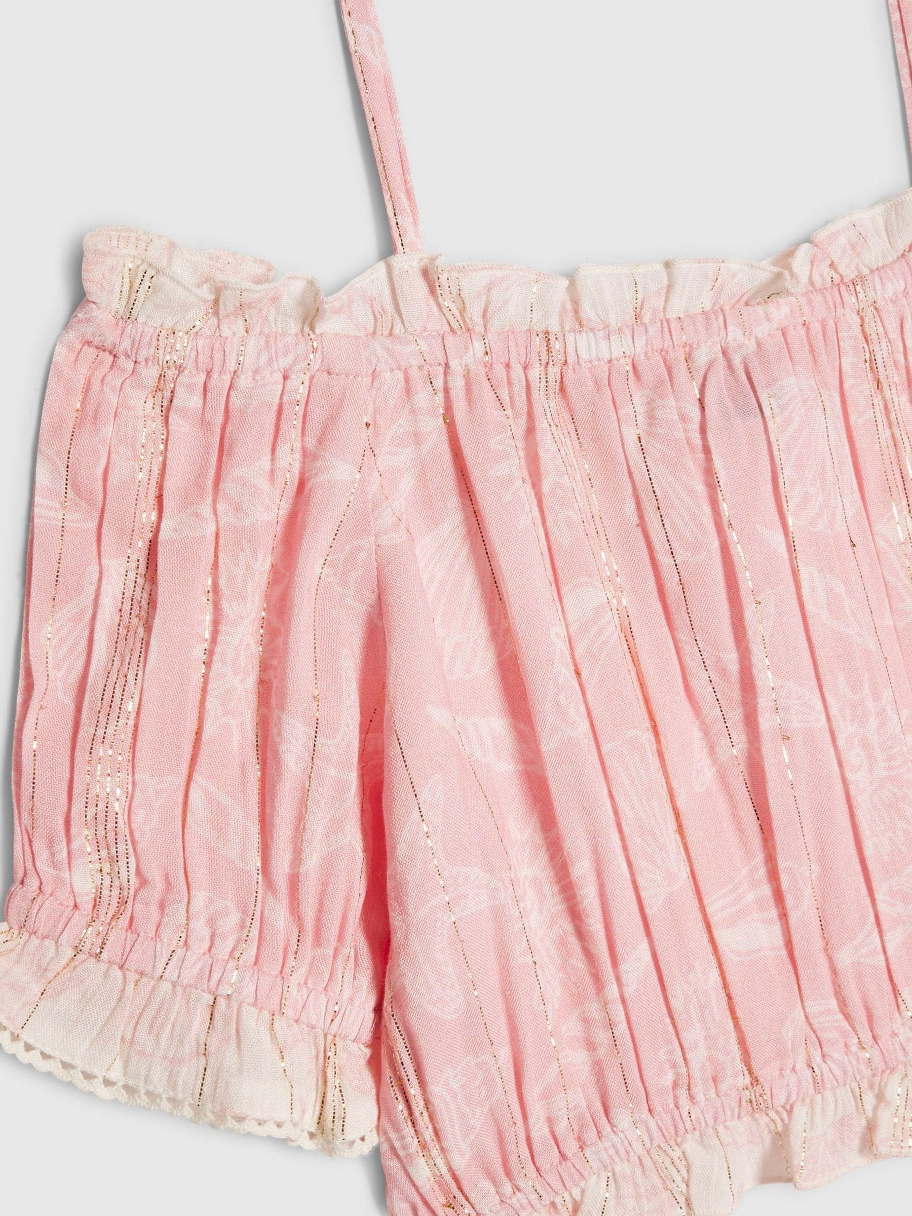 Dsiney Kidz - River Island Pink Shell Puff Sleeve Top & Rara Skirt Set image 4