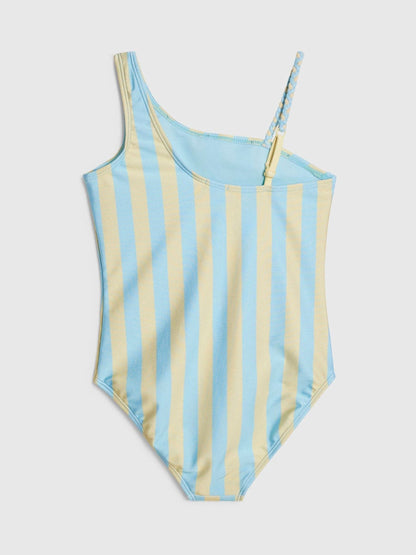 Dsiney Kidz - River Island Blue Dolphin Stripe Aysmmetric Swimsuit image 2