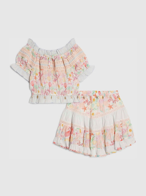 Dsiney Kidz - River Island White Under The Sea Frill Top & Rara Skirt Set image 1