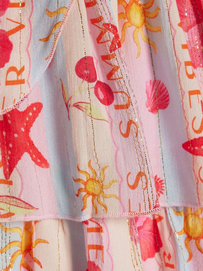 River Island Pink La Mer Scalloped Sun Dress image 4