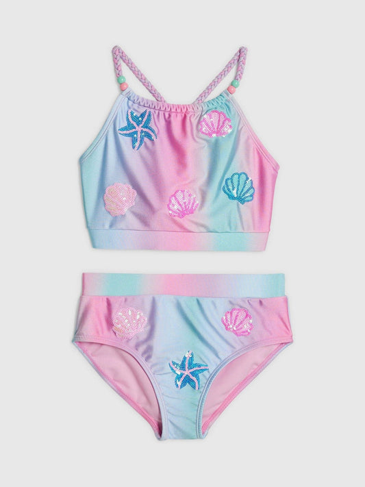 Dsiney Kidz - River Island Blue Ombre Sequin Shell Bikini image 1