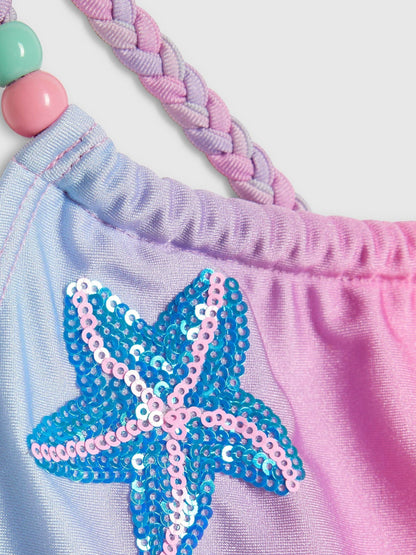 Dsiney Kidz - River Island Blue Ombre Sequin Shell Bikini image 3