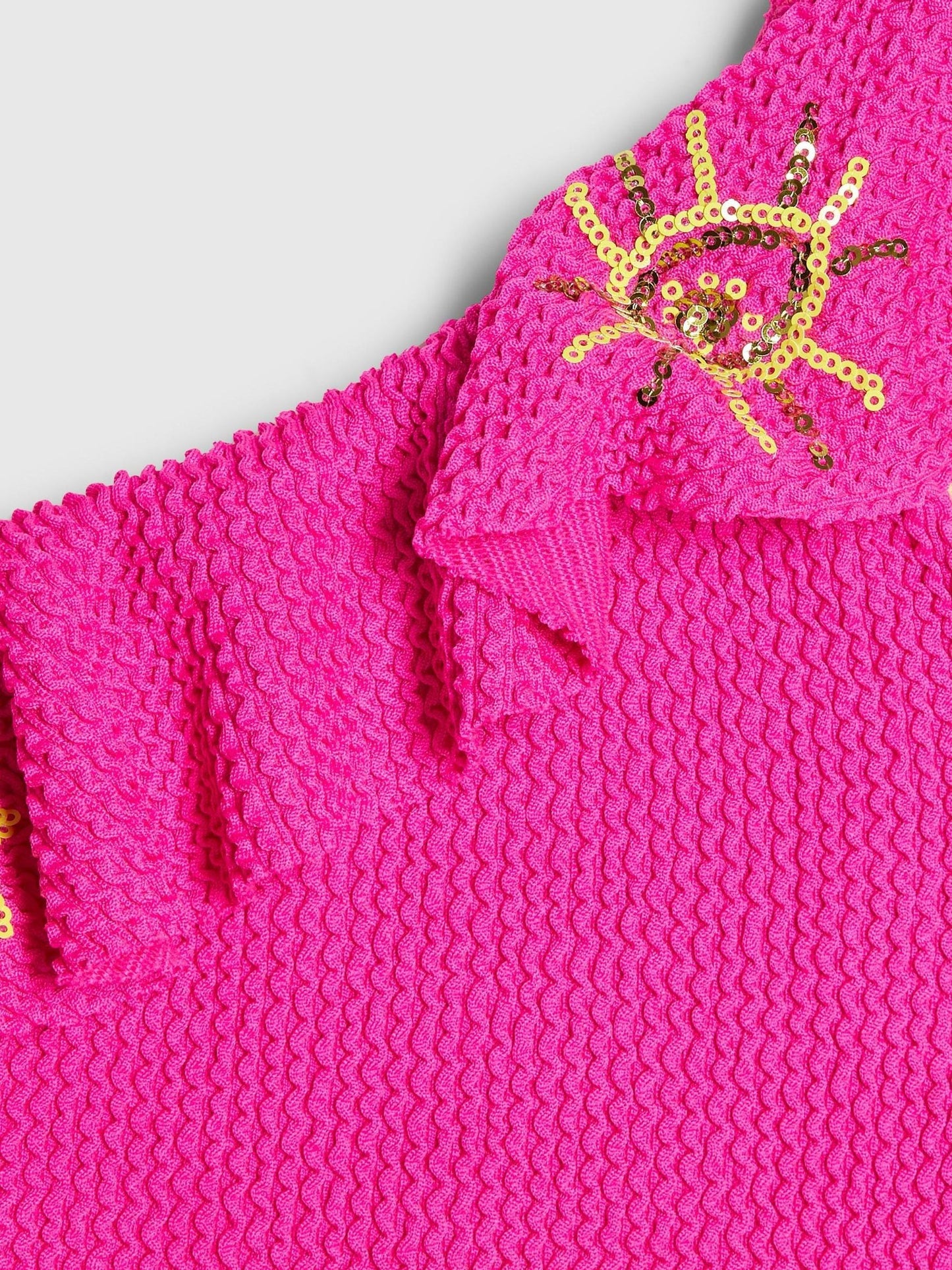 Dsiney Kidz - River Island Pink Embroidered Asymmetric Frill Swimsuit image 3