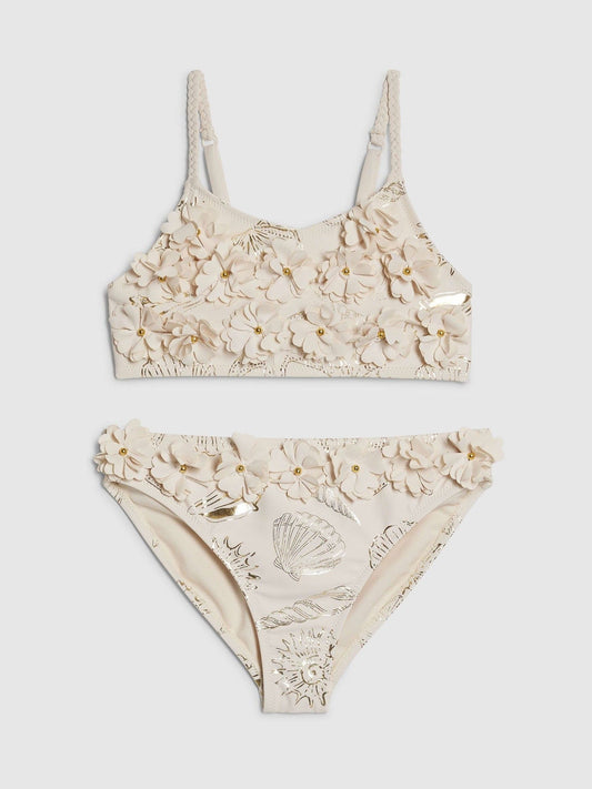 Dsiney Kidz - River Island Cream 3D Flower Bikini image 1