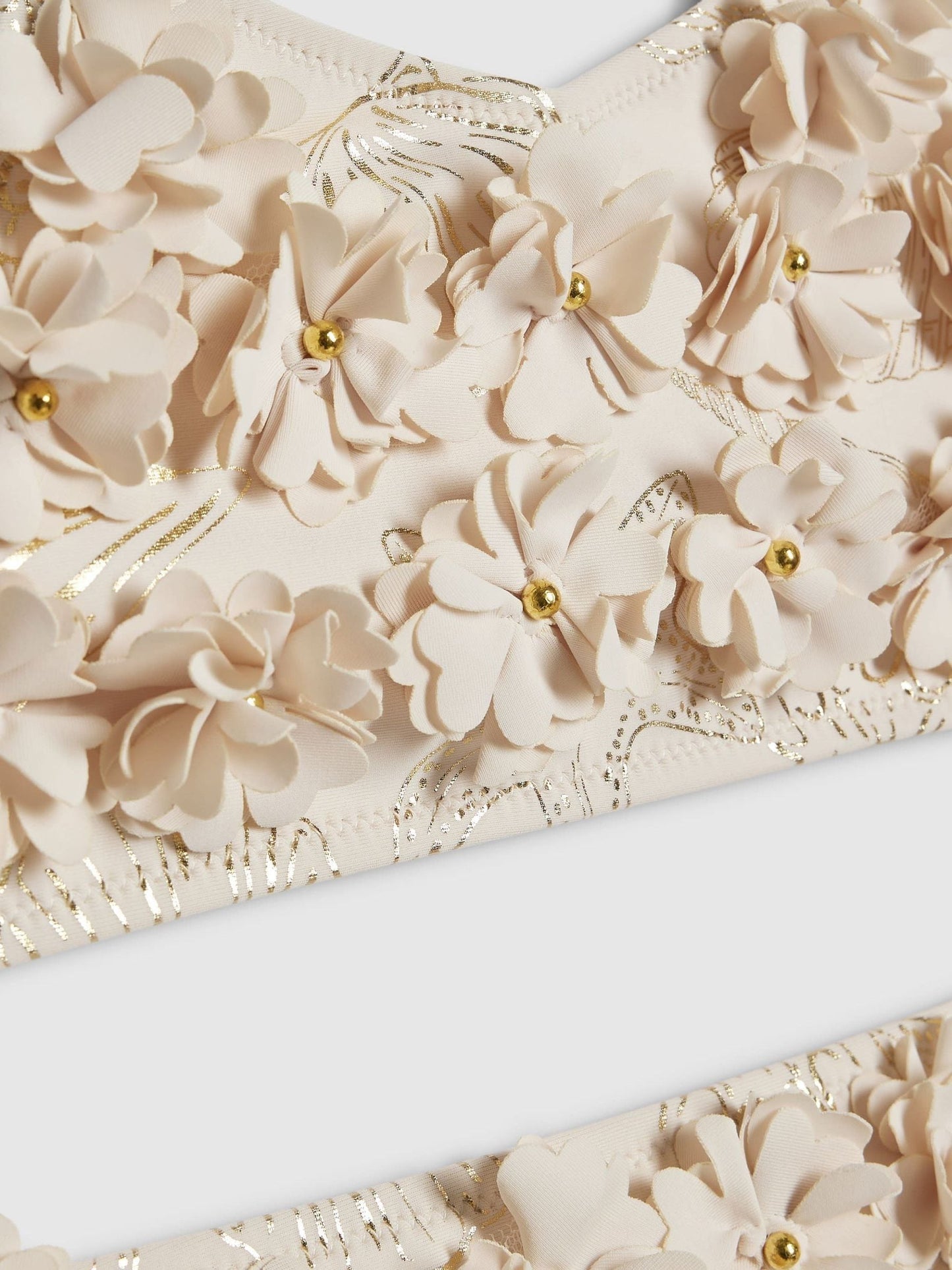 Dsiney Kidz - River Island Cream 3D Flower Bikini image 3
