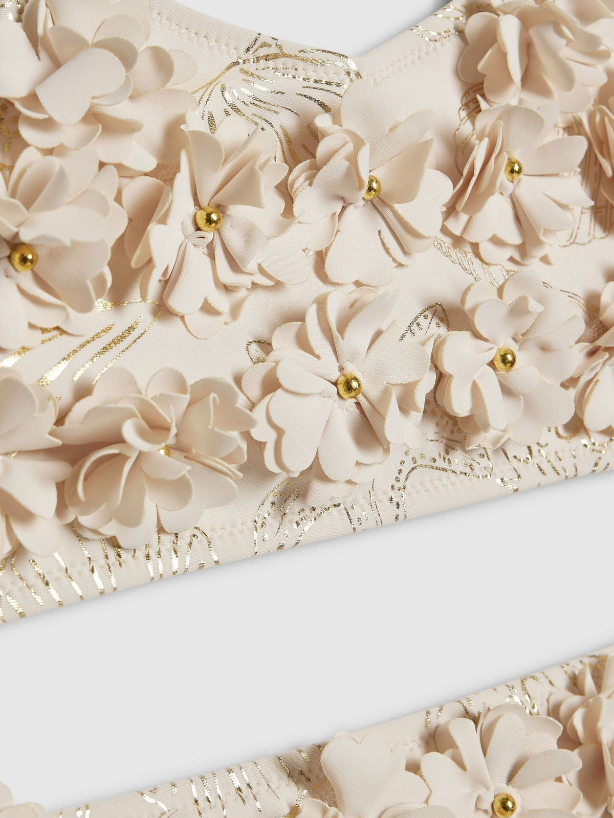 Dsiney Kidz - River Island Cream 3D Flower Bikini image 3