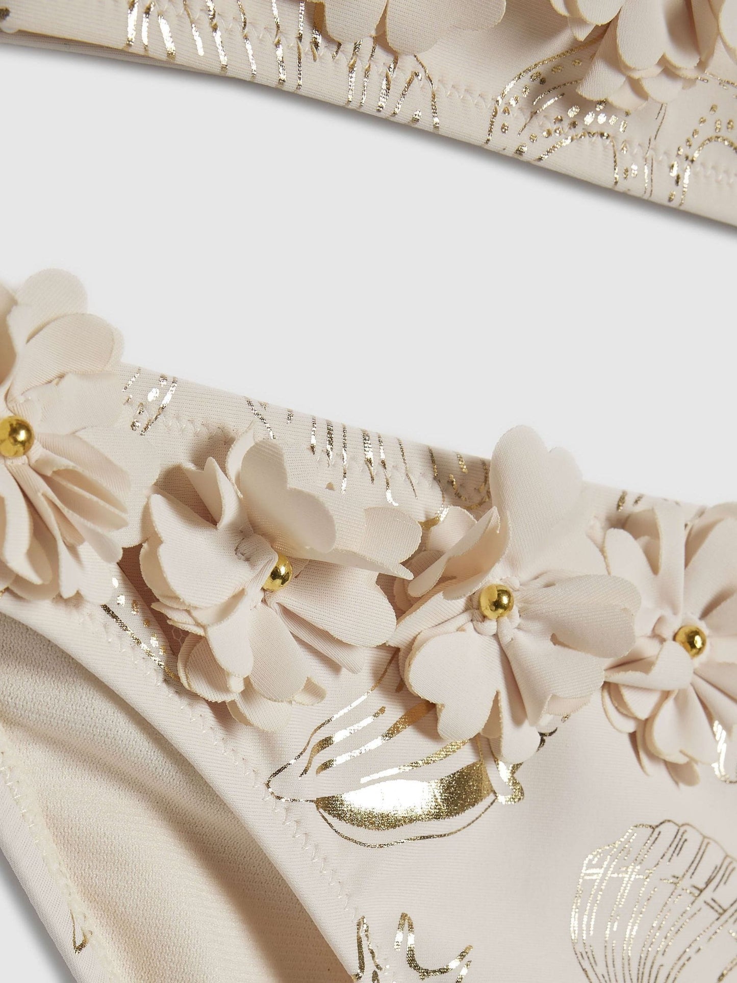 Dsiney Kidz - River Island Cream 3D Flower Bikini image 4