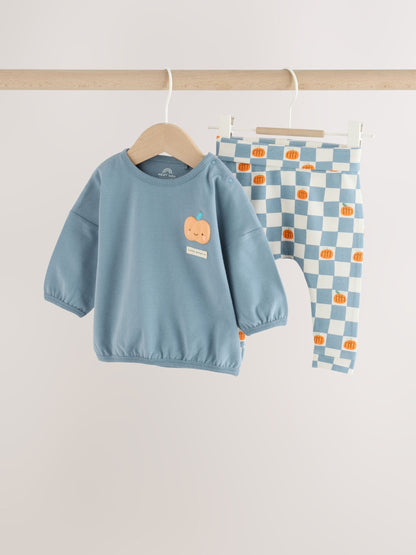 Dsiney Kidz - Blue Pumpkin Top and Legging Baby Set (0mths-2yrs) image 1