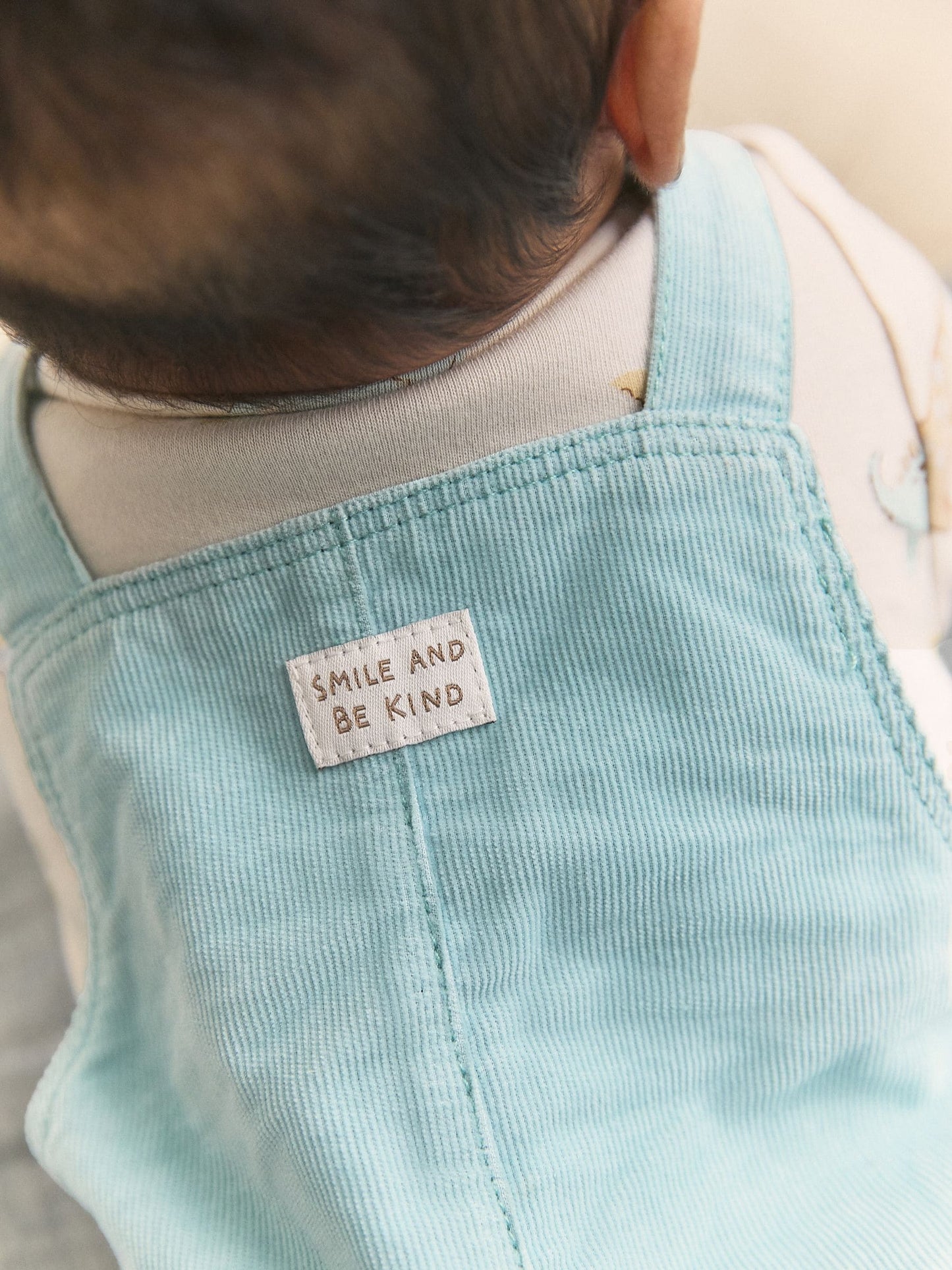 Blue Dino Cord Dungarees and Bodysuit Baby Set (0mths-3yrs) image 3