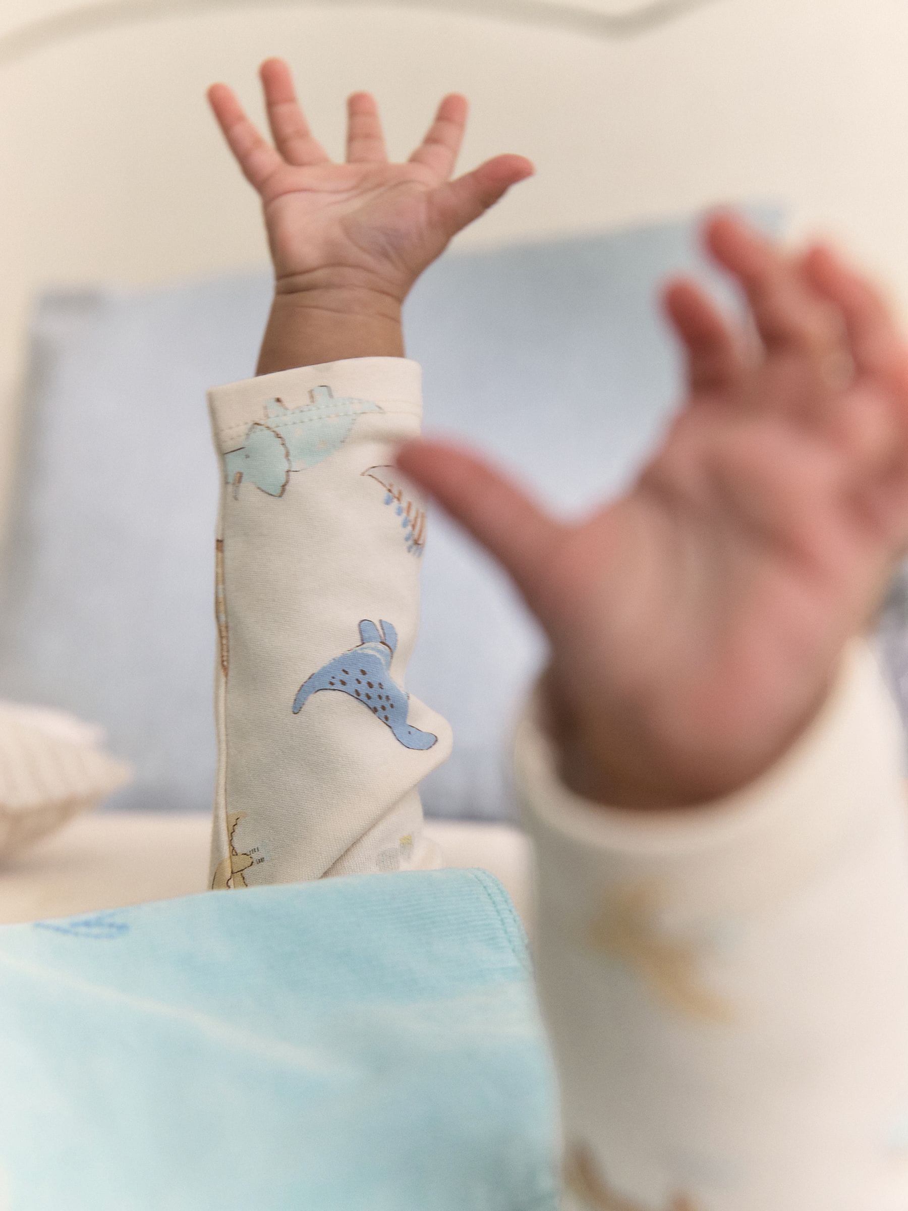 Blue Dino Cord Dungarees and Bodysuit Baby Set (0mths-3yrs) image 4