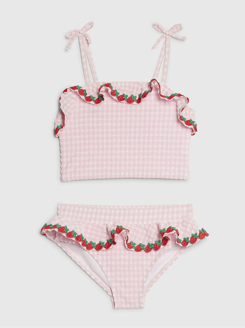 Dsiney Kidz - River Island Pink Strawberry Gingham Tankini image 1