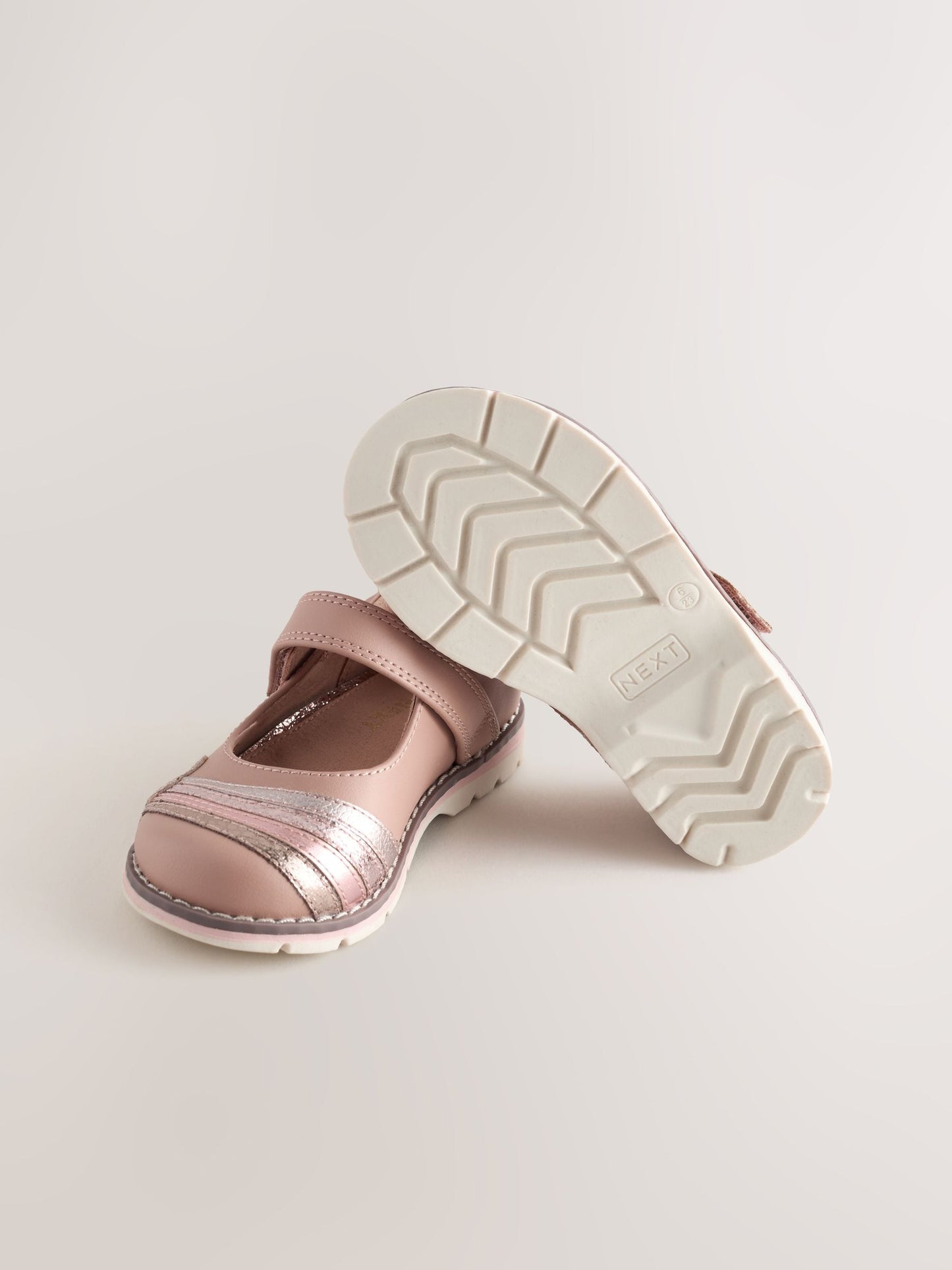 Pink Metallic Rainbow Mary Jane Touch Fastening Shoes image 3