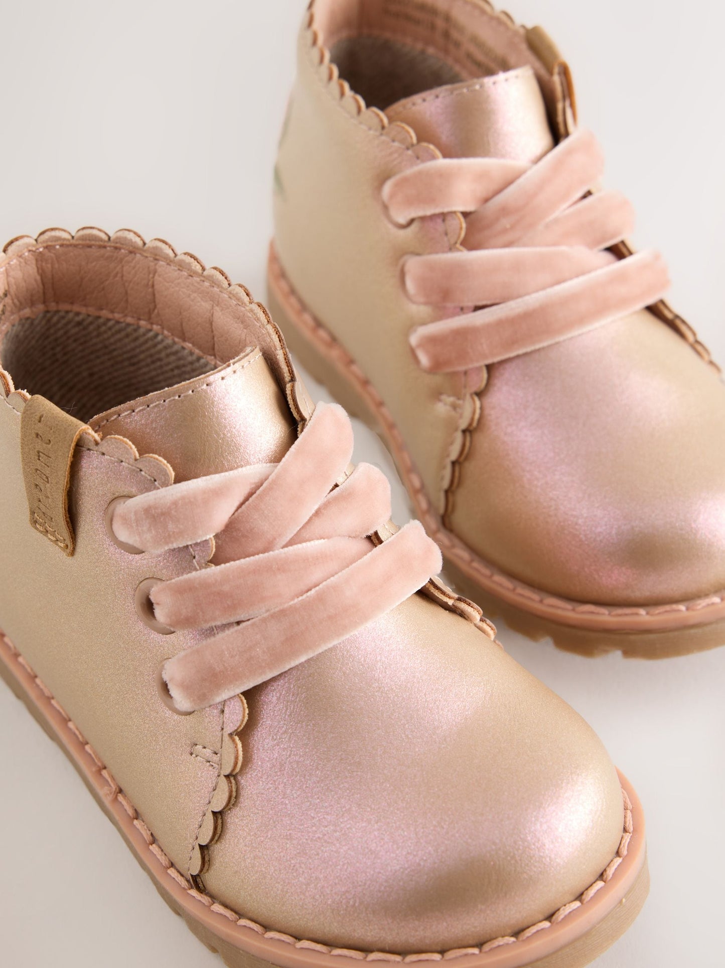 Pink Floral Lace Up Ankle Boots image 4