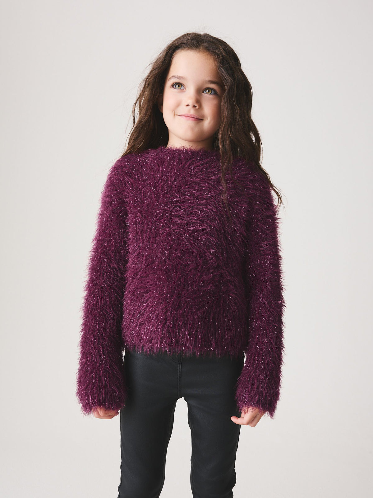Red Tinsel Fluffy Jumper (3-16yrs) - image 1