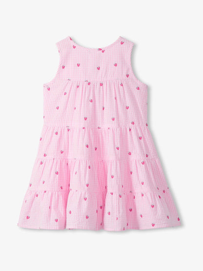 Hatley Pink Gingham Berries Layered Tiered Dress image 4