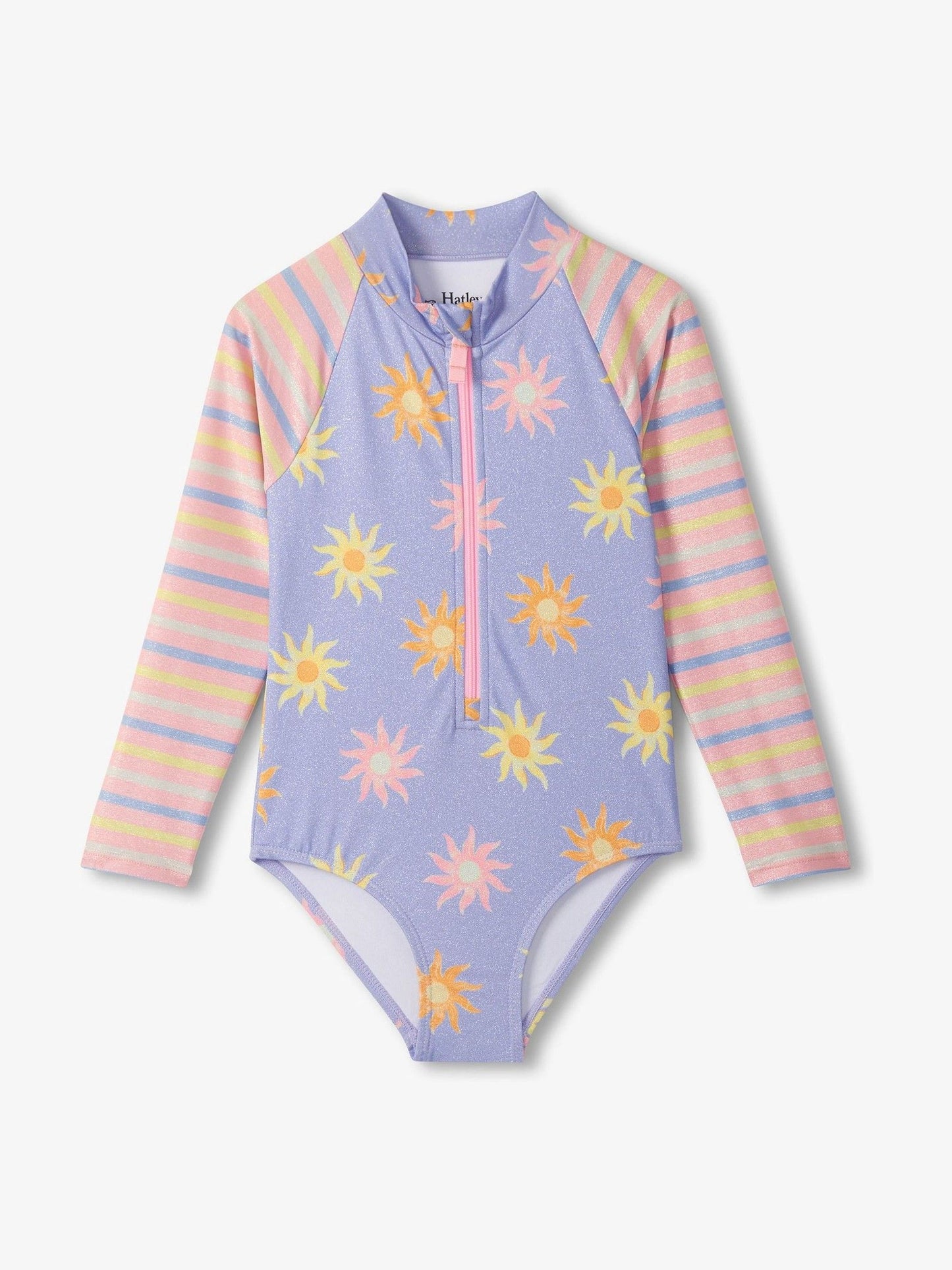 Hatley Purple Light Light Longsleeve Rashguard Swimsuit image 1