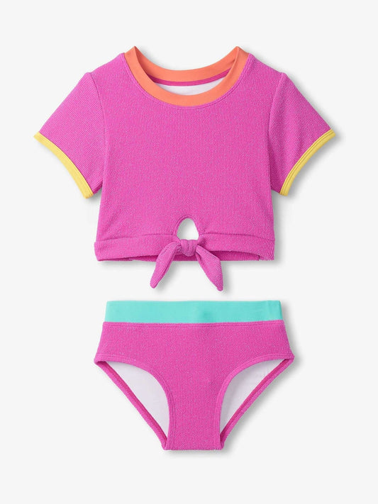 Dsiney Kidz - Hatley Pink Rose Violet Short Sleeve Tankini Set image 2