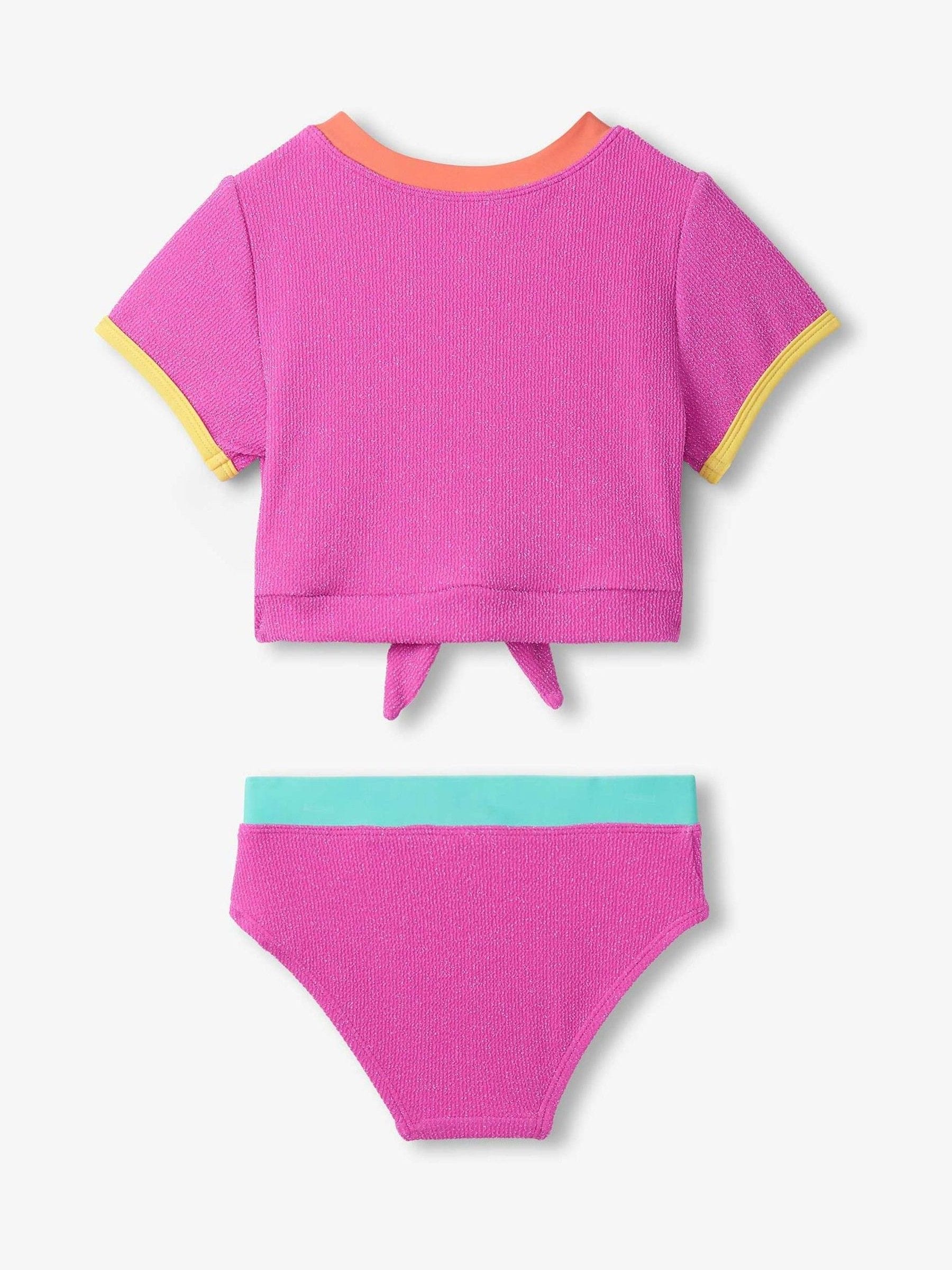 Hatley Pink Rose Violet Short Sleeve Tankini Set image 3