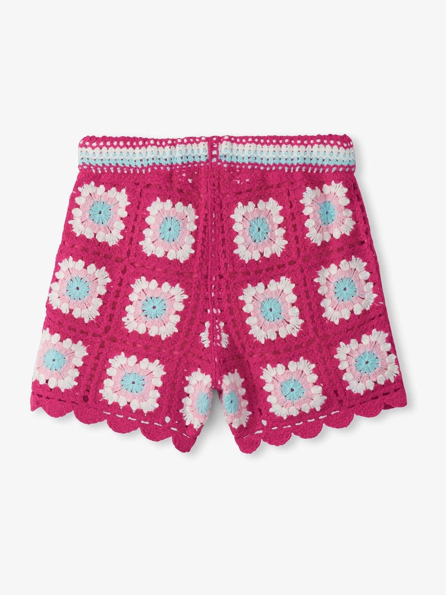 Hatley Pink Raspberry Rose Crochet Shorts image 3