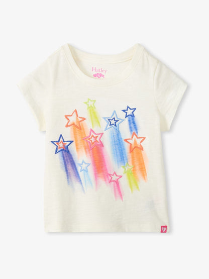 Hatley Mid Natural Falling Stars Tee And Short Set image 2