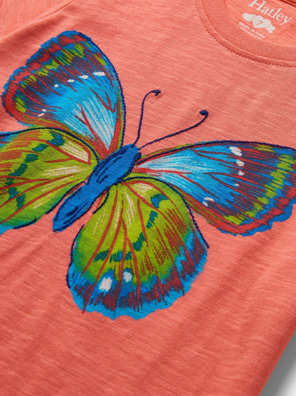 Hatley Orange Butterfly Tie Front T-Shirt image 4