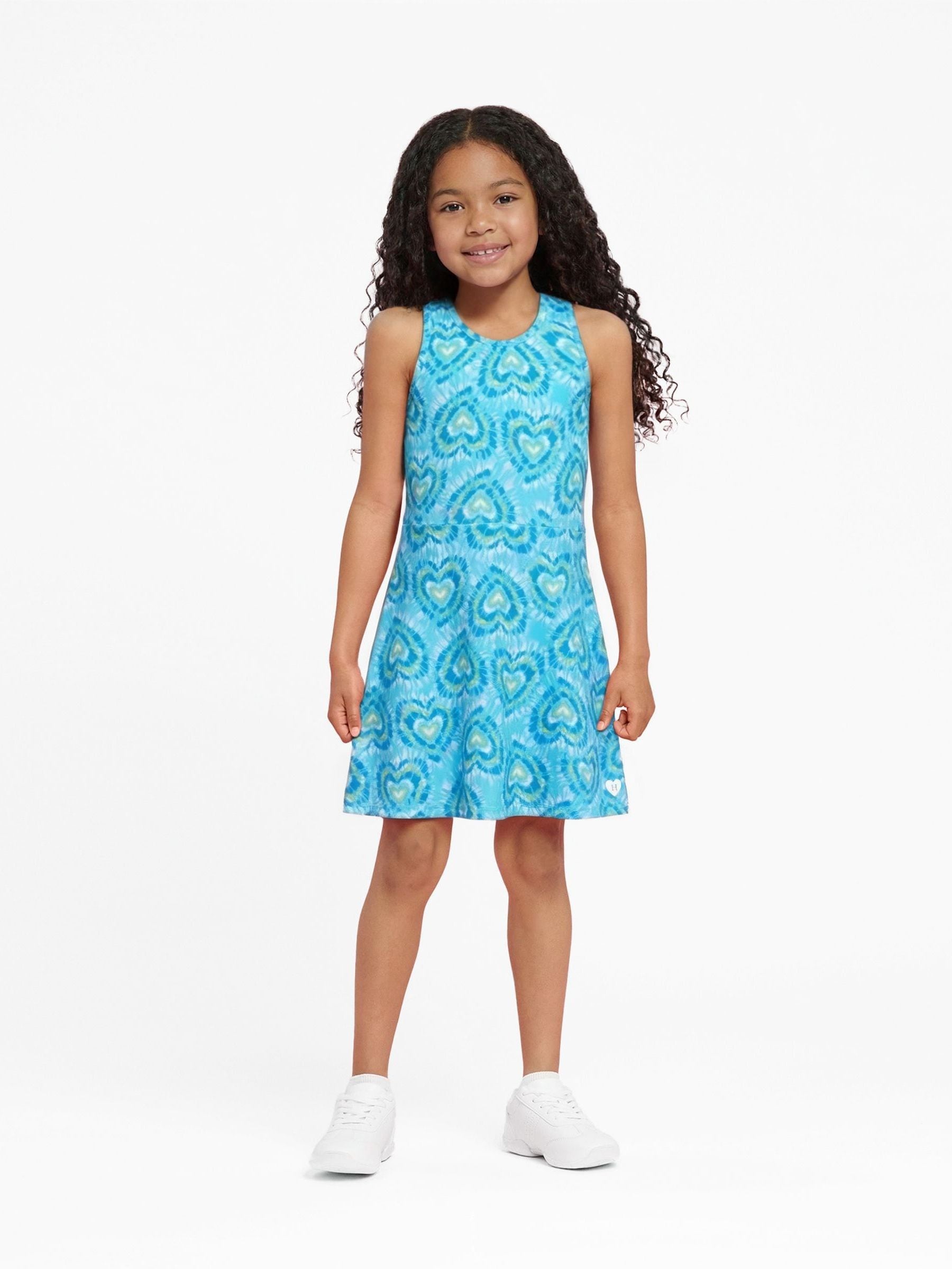 Hatley Blue Candy Hearts Active A-Line Dress image 1