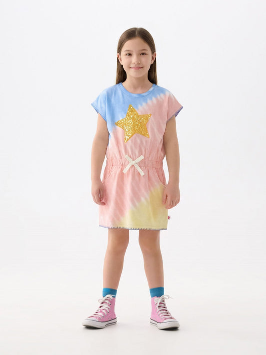 Hatley Pink Star Ombre Pull On Dress image 2
