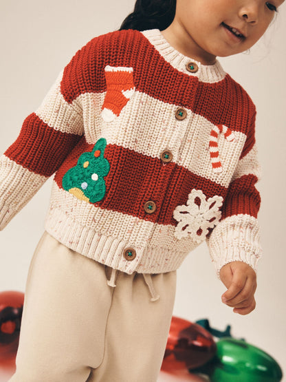 Dsiney Kidz - Holly Jolly Embroidered Christmas Cardigan (3mths-7yrs) image 1