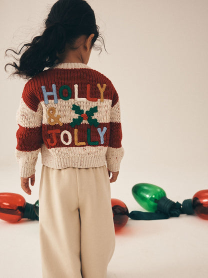 Dsiney Kidz - Holly Jolly Embroidered Christmas Cardigan (3mths-7yrs) image 3