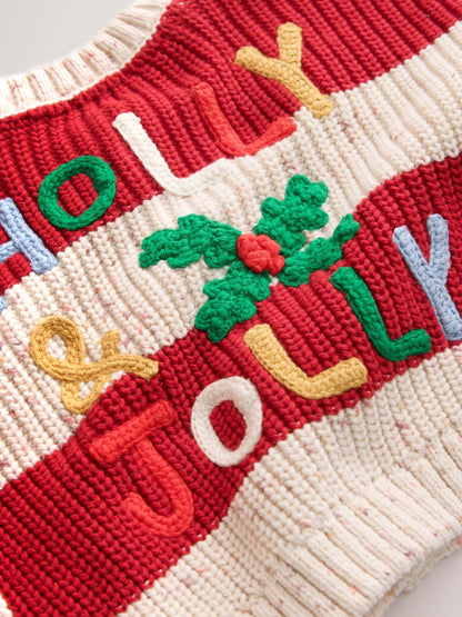 Dsiney Kidz - Holly Jolly Embroidered Christmas Cardigan (3mths-7yrs) image 6