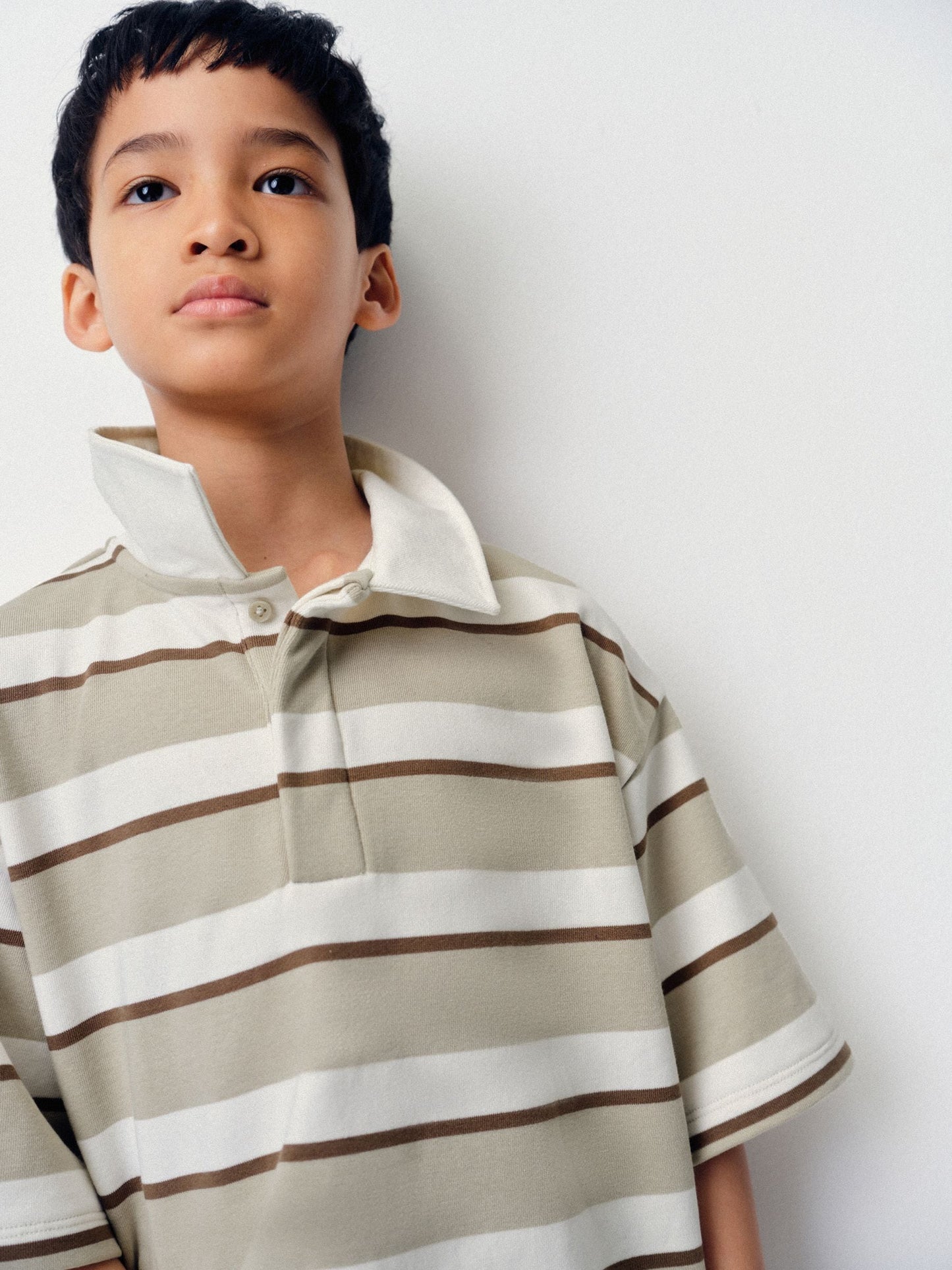 Dsiney Kidz - The Set 3 Pack Relaxed Short Sleeve Rugby Shirts Green/Ecru image 7