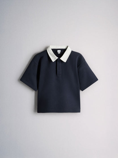 Dsiney Kidz - The Set 3 Pack Relaxed Short Sleeve Rugby Shirts Blue/Grey/Navy image 3