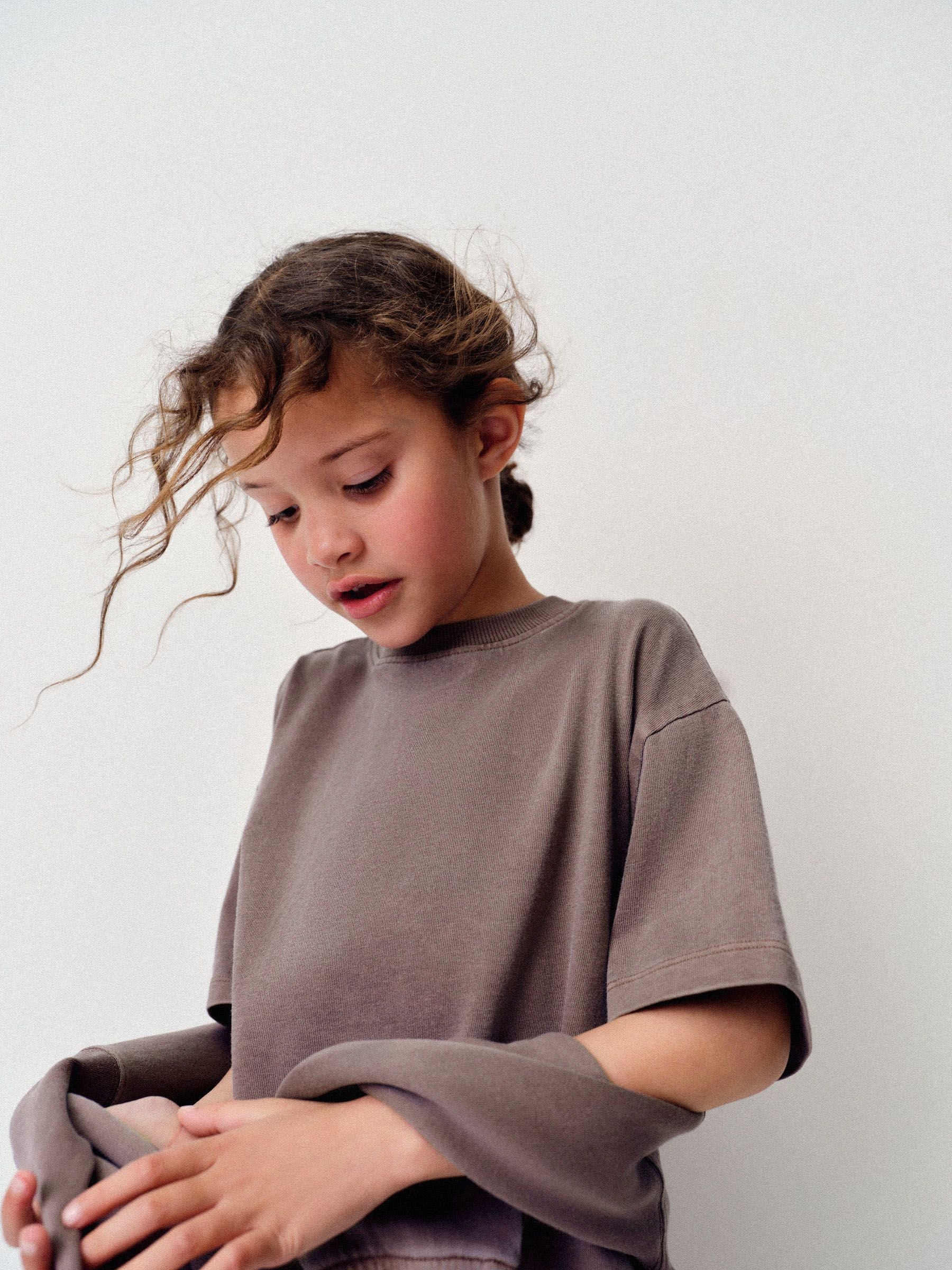 Dsiney Kidz - The Set 3 Piece Washed Heavyweight Jersey Crew Neck Short Sleeve T-Shirt and Joggers Set Purple image 5