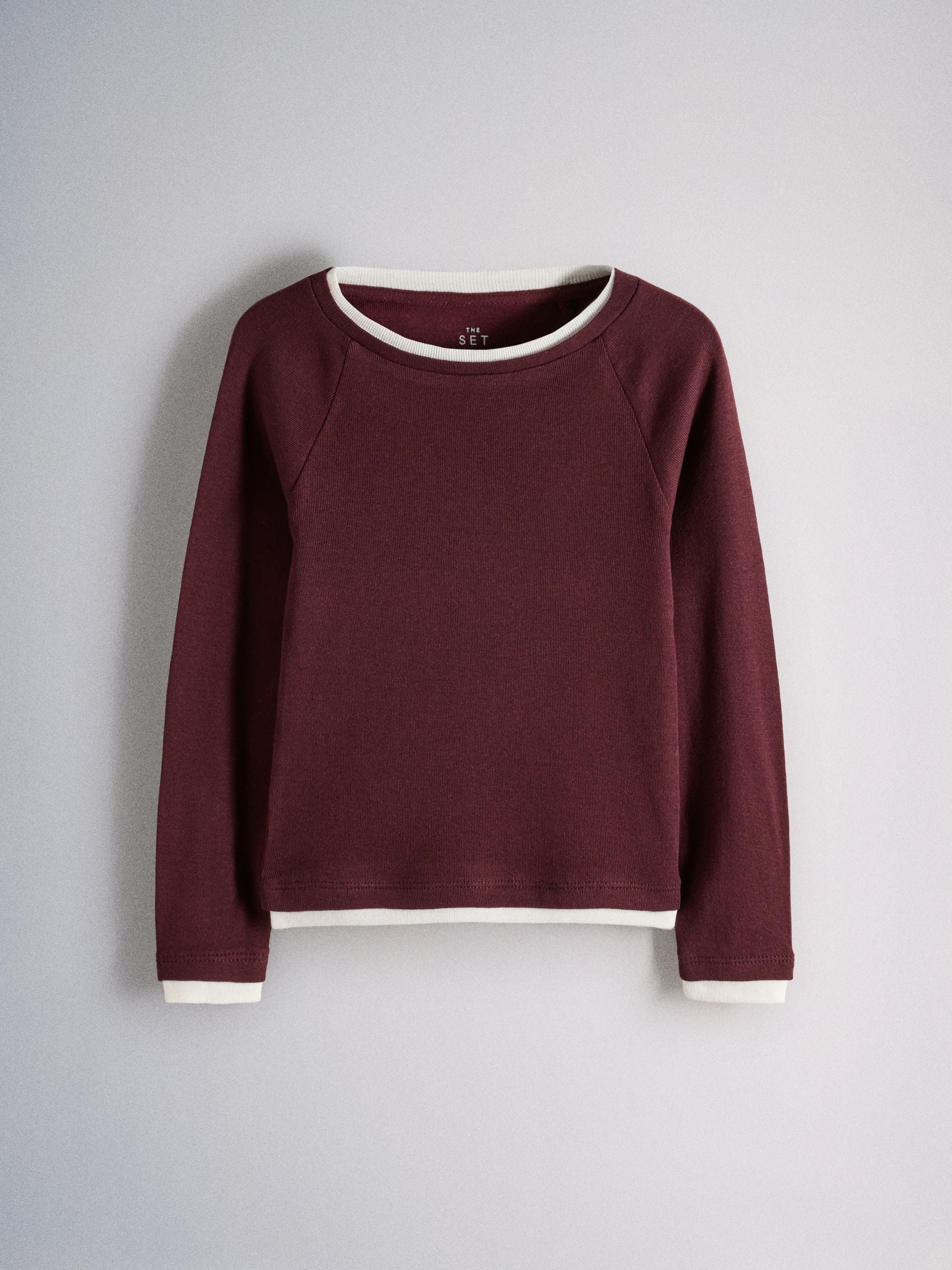 Dsiney Kidz - The Set 3 Pack Mock Boat Neck Long Sleeve T-Shirts Berry Red/Light Blue/Grey Marl image 10